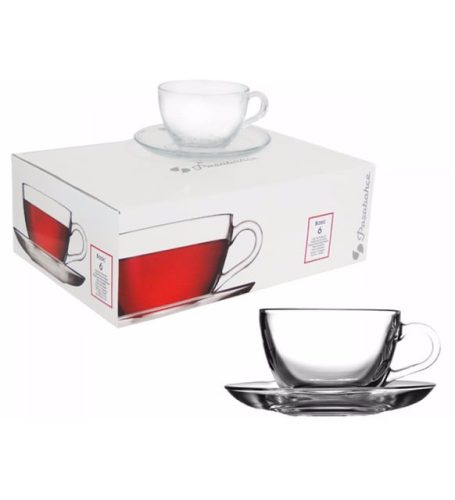 Teás készlet Basic csésze aljjal 6 db 190ml 96693 / 1100749