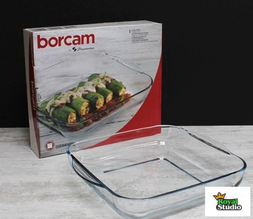 Jénai hőálló sütőtál szögletes 3,2L Borcam 59024/1017147