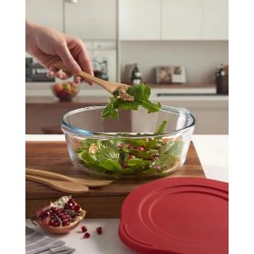   Jénai hőálló tál kerek műanyag tetővel 2,2L Borcam 59001/1109106