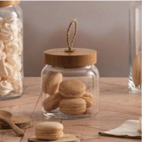 Tároló üveg bambusz tetővel Woody 575ml 43573/1113281