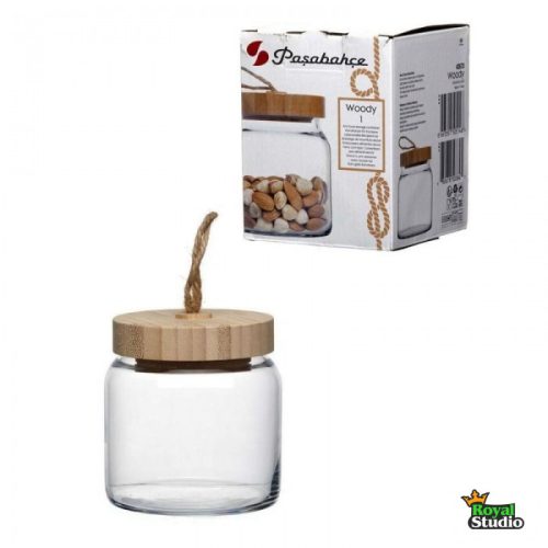 Tároló üveg bambusz tetővel Woody 575ml 43573/1113281