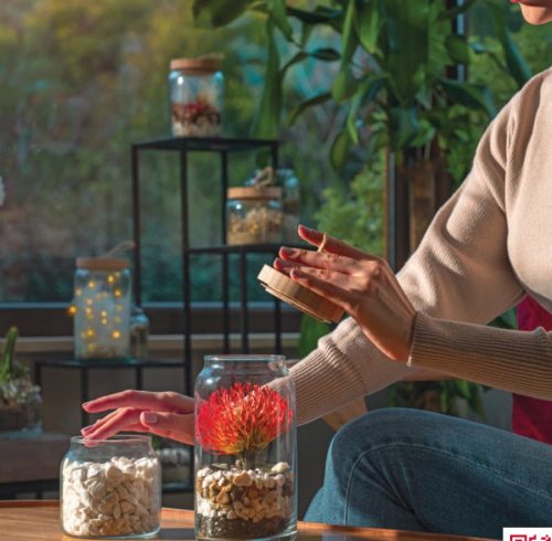 Tároló üveg bambusz tetővel Woody 1130ml 43593/1113283