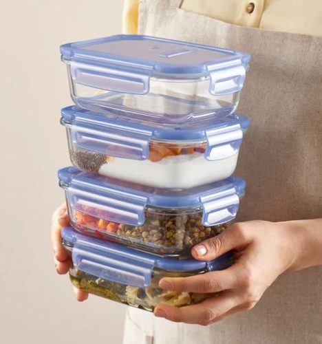Ételtároló üveg műanyag tetővel 640ml 530176 /1118900