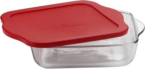 Jénai hőálló sütőtál szögletes műanyag tetővel 1,95L Borcam 59034/1093249