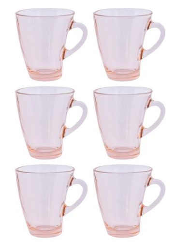 Kávéscsésze készlet 6db 170ml halvány rózsaszín 55213/1117174