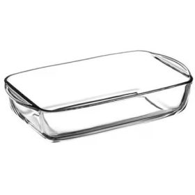   Jénai hőálló sütőtál szögletes bordázott 3,8L Borcam 59204/1001122