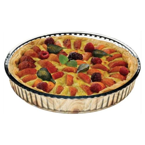 Jénai sütőtál kerek bordázott szélű 32cm Borcam 59014/1017143