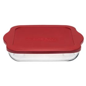   Jénai hőálló szögletes tál műanyag tetővel 1,95L Borcam 59006/1093247