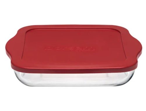 Jénai hőálló szögletes tál műanyag tetővel 1,95L Borcam 59006/1093247
