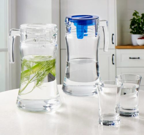 Kancsó üveg kék műanyag tetővel Azur 1,4L 43018/1070544