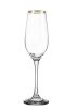 Pezsgős pohár aranyszélű Amber 200ml 6db 440295/1110594