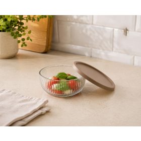 Üveg ételtároló műanyag tetővel 320ml S-2002