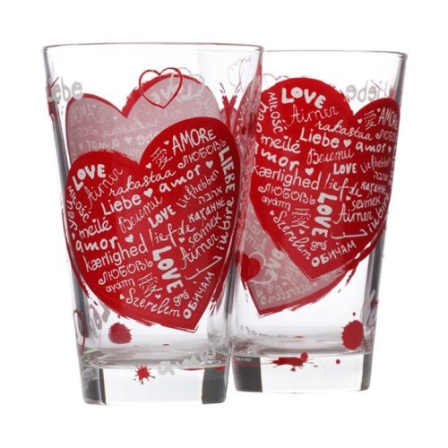 Pohár üdítős ajándék dobozban Nadia world love 2db 310ml M42459 AKCIÓ