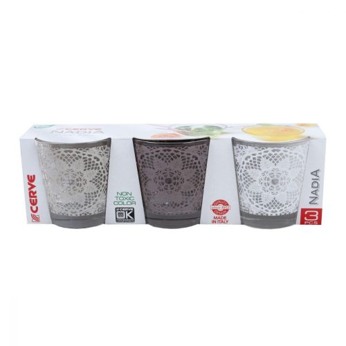 Pohár vizes Nadia csipkés 3db 250ml M90140