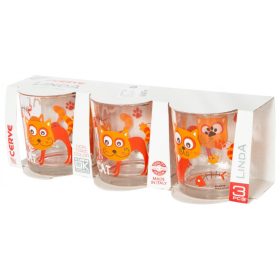 Pohár vizes Linda Funny Cat 3db 220ml S21976