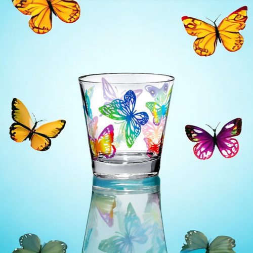 Pohár vizes Nadia Farfalle multicolor 3db 250ml M99640