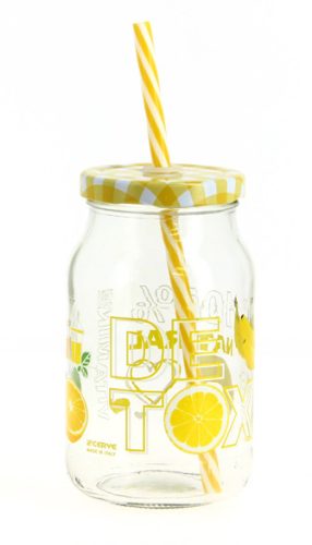 Pohár tetővel szívószállal 6db 450ml S24284