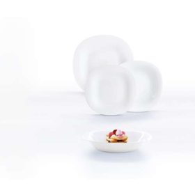 Étkészlet Luminarc Carine 18 részes szögletes fehér