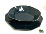 Tányér mély kerámia Kristal 22cm metál zöld 2534