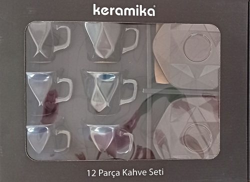 Kávéskészlet kerámia Kristal metál zöld 2572 AKCIÓ