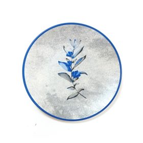 Tányér lapos kerámia 26cm kék szélű 20204