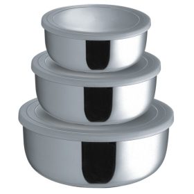   Tál készlet rozsdamentes 3 részes 14/16/18 cm Happy Cooking RS-1363 AKCIÓ