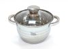 Lábas Inox 2,2L üveg fedővel Happy Cooking RS-1137