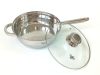 Serpenyő Inox 3,4L üveg fedővel Happy Cooking RS-1142
