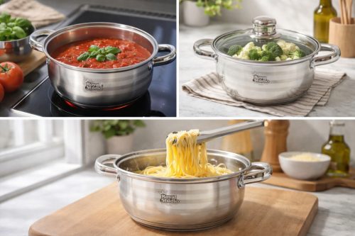 Edénykészlet 10 részes üveg fedővel Happy Cooking RS-1227