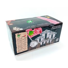   Edénykészlet 12 részes üveg fedővel Happy Cooking RS-1277