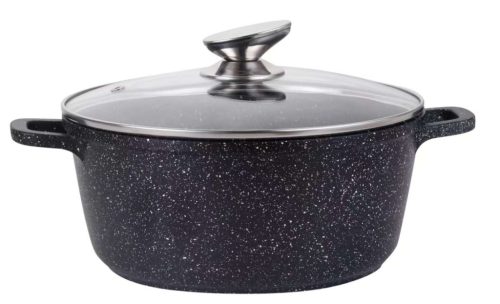 Lábas márvány bevonat 2,2L üveg fedővel Happy Cooking RS-1197
