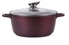 Lábas márvány bevonat 2,2L üveg fedővel Happy Cooking RS-1197