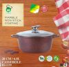 Lábas márvány bevonat 6L üveg fedővel Happy Cooking RS-1199