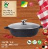 Lábas alacsony márvány bevonat 3,3L üveg fedővel Happy Cooking RS-1201