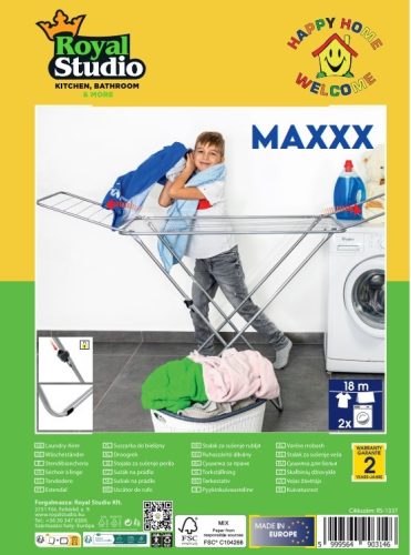 Ruhaszárító Maxxx X lábú pillangó 18m Happy Home