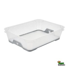   Tárolókosár csúszásgátlós A5 26,5x20x7cm Jonas szürke 1036813000000