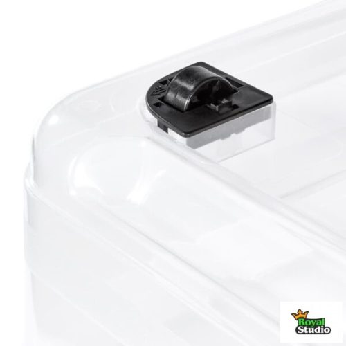 Tárolódoboz tetővel gurulós 33L Konrad átlátszó 1043600100000