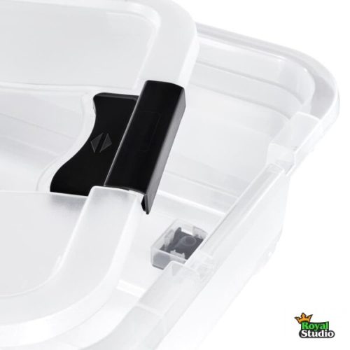 Tárolódoboz tetővel gurulós 33L Konrad átlátszó 1043600100000