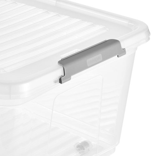 Tárolódoboz tetővel gurulós Leo 37L átlátszó 1100100100000