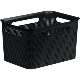 Tároló kosár 4,5L 26,2x18x13cm Brisen fekete 1023708080