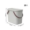 Szemetes szelektív 25L 40x23,5x34cm Albula fehér 1050001023