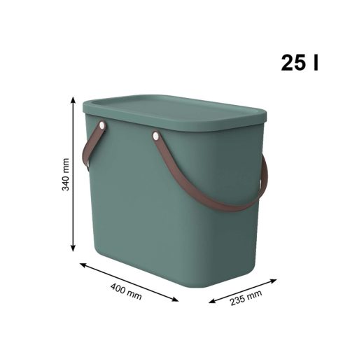 Tároló tetővel 25L Albula zöld 1050005092