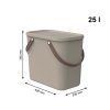 Szemetes szelektív 25L 40x23,5x34cm Albula cappuccino 1050007422