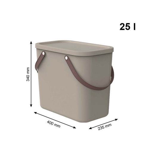 Tároló tetővel 25L Albula cappuccino 1050007422