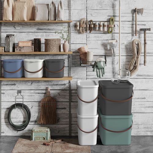 Tároló tetővel 25L Albula cappuccino 1050007422