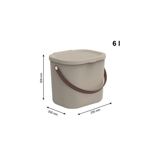 Tároló tetővel 6L Albula cappuccino 1050207422 AKCIÓ