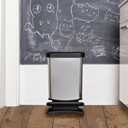 Szemetes pedálos 20L 29,3x26,6x45,7cm Paso ezüst 1754011005