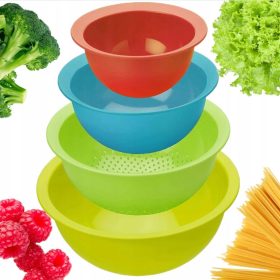   Kerek tál szett szűrőtállal 4 részes 4,8/3,2/2/1L Carbura 1161799995