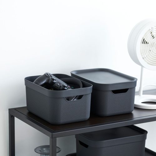 Tároló doboz tetővel 5L Deco grafit 1052208046