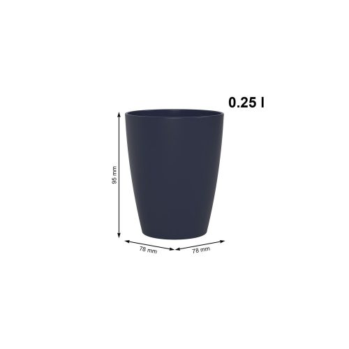 Pohár műanyag 0,25L sötétkék Caruba 1705106211RK
